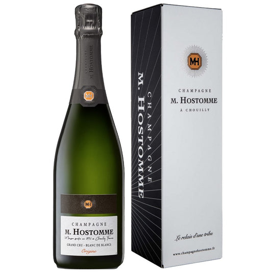 Champagne Brut Blanc de Blancs Grand Cru "Origine" - M. Hostomme (coffret)