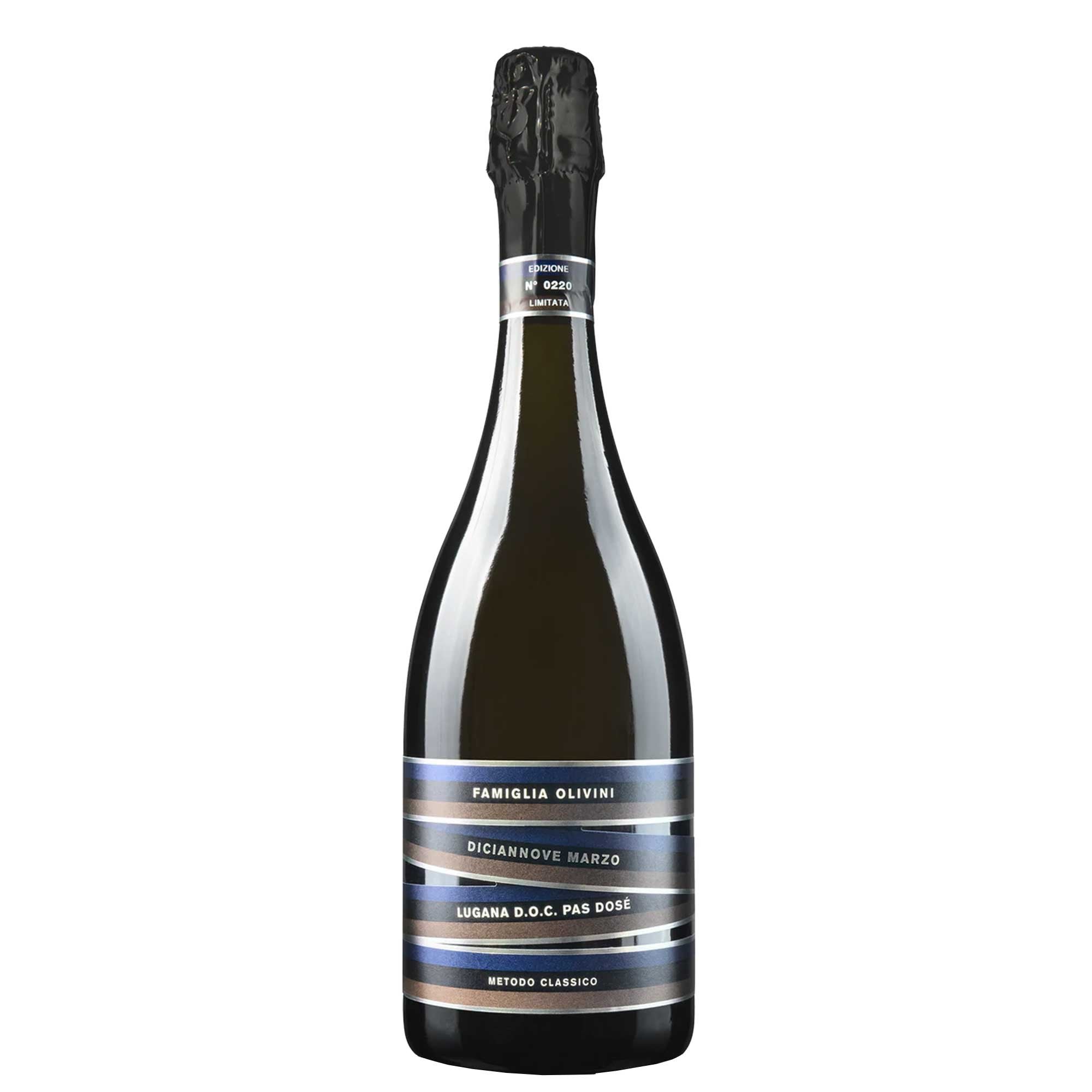 Lugana Pas Dosé Metodo Classico DOC "Diciannove Marzo" 2019 - Famiglia Olivini