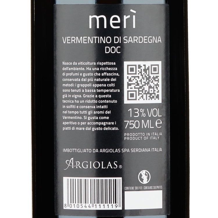 Vermentino di Sardegna DOC "Merì" 2024 - Argiolas