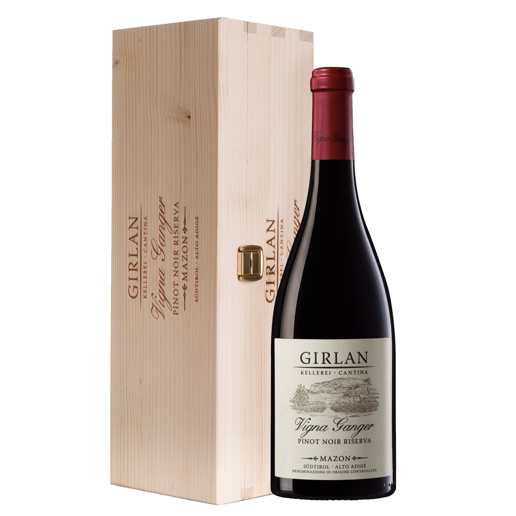 Alto Adige Pinot Noir Riserva "Vigna Ganger" 2021 - Girlan (cassetta di legno)