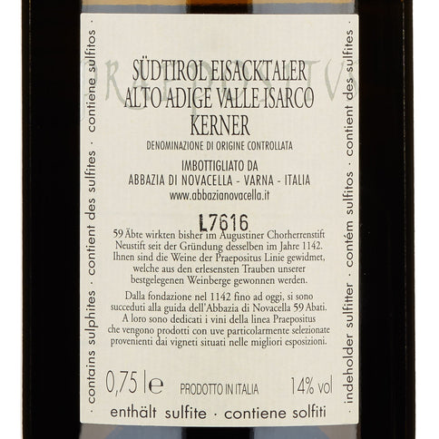 Alto Adige Kerner "Praepositus" 2023 - Abbazia di Novacella