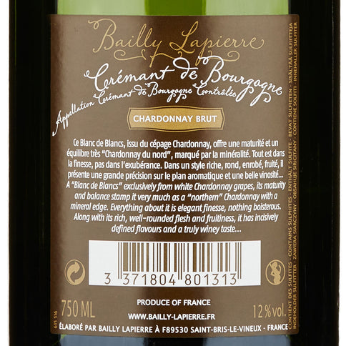 Crémant de Bourgogne Chardonnay Brut - Bailly Lapierre