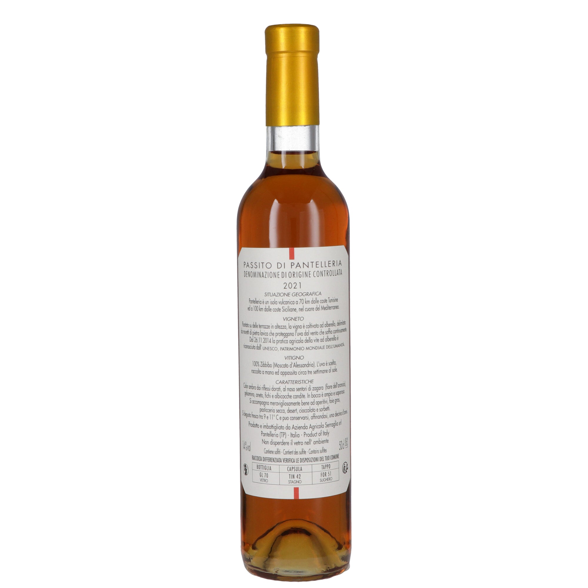 Passito di Pantelleria DOC "Sangue d'oro" 2021 - Serraglia, Carole Bouquet (0.5l)