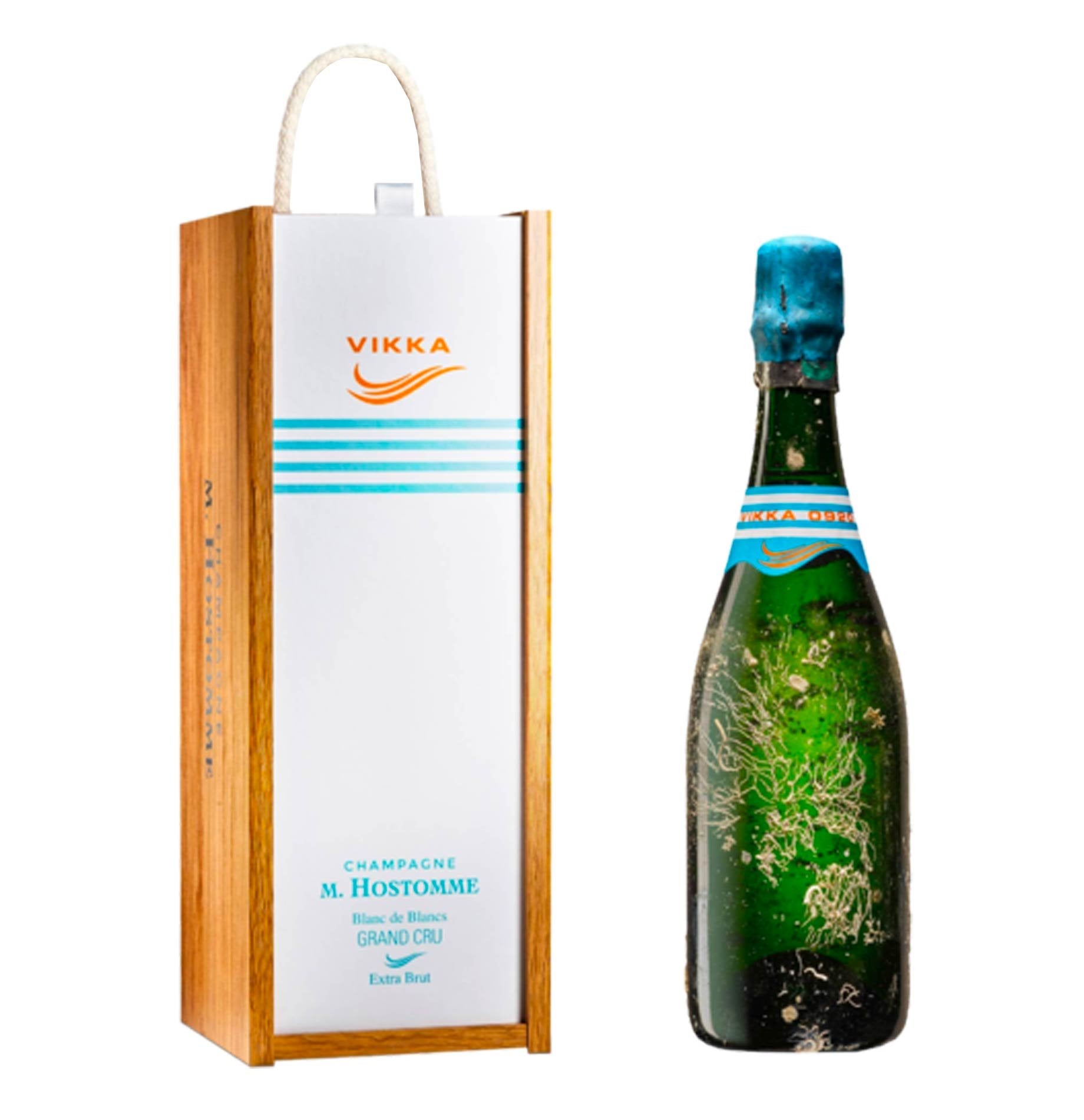 Champagne Blanc de Blancs Extra Brut Grand Cru "Vikka" 2010 Magnum - M. Hostomme (cassetta di legno)